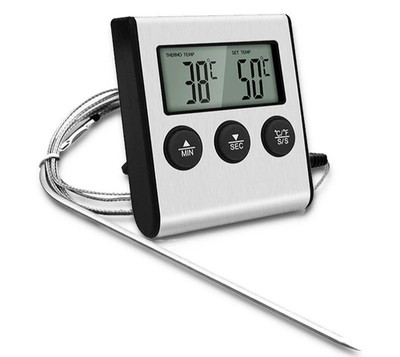 Remote Kitchen Digital Cooking Thermometer Probe Meat Food Temperature w/Timer