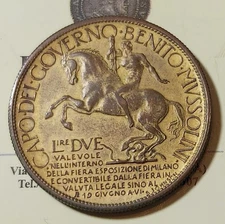 BUONO DA 2 LIRE 1928 FIERA DI MILANO PERIZIATA