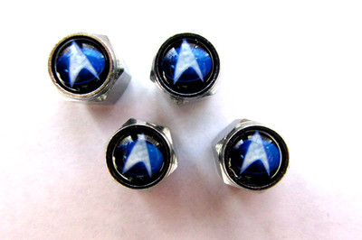 Star Trek Tire Caps, Star Terk logo car tire valve stem caps , Enterprise