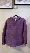 Victorias Secret PINK PLUSH FLEECE PULLOVER Size XS Mauve Ice
