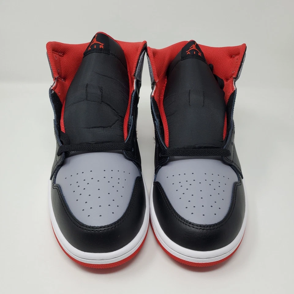 Nike Air Jordan 1 Mid Bred Shadow Negro Rojo Zapatos DQ8426-006 Para hombres Talla 11 Foto 2 de 4