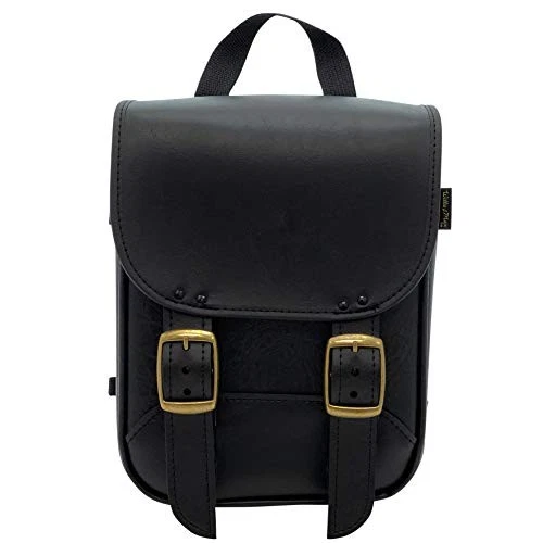 Willie & Max Brass Monkey Motorcycle Sissy Bar Bag 59591-08, Black - Picture 3 of 7
