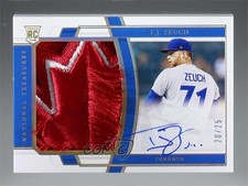 2020 Panini National Treasures Holo Gold 20/25 TJ Zeuch #205 Auto v7j