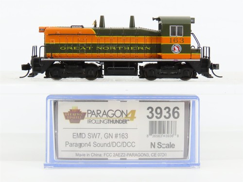 N Broadway Limited BLI 3936 GN Great Northern EMD SW7 diésel #163 - Paragon4 | Zustand: Used