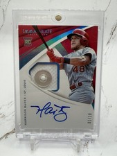 2018 Panini Immaculate Collection - Rookie Patch Auto Harrison Bader #41  Button