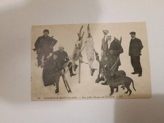 Carte Postale Ancienne Chasse Au Chamois Chamonix Mont Blanc