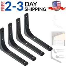 Metal Shelf Brackets, 8 x 6 Inch Heavy Duty L Angle Brackets Shelf Hardware D...