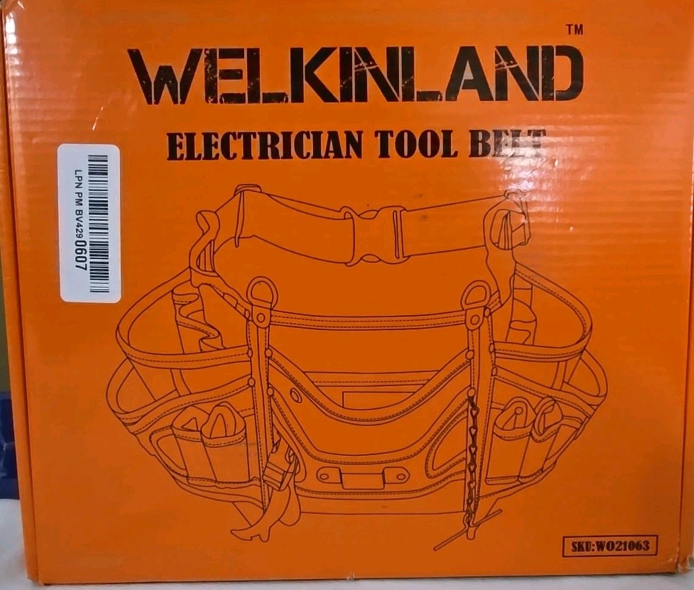 Heavy-Duty Electrician Tool Belt with Pouch for Professionals
