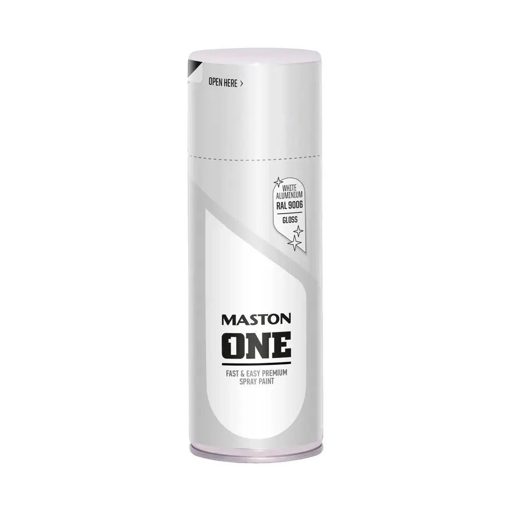 4x Maston ONE White Aluminium Gloss 400ml Spray Paint RAL9006 Metal Wood Plastic - Image 21