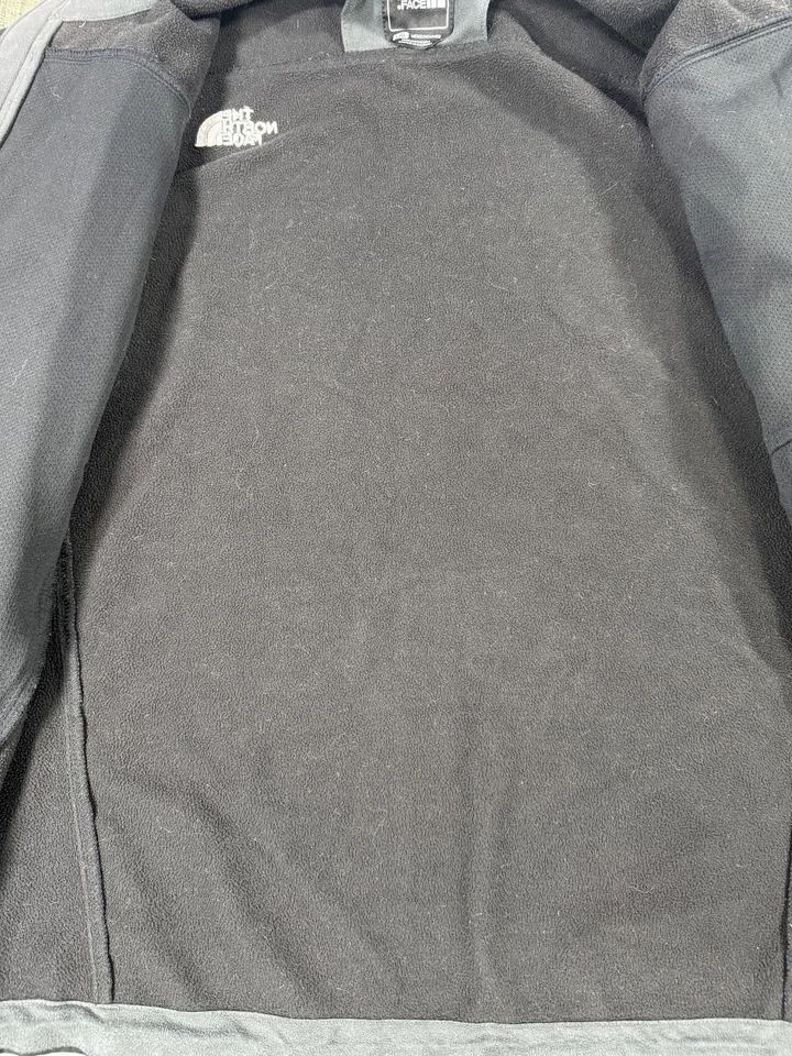 Chaqueta The North Face Para Hombre Grande Negra Gris Softshell Forrada de Vellón Cremallera Completa Foto 3 de 4