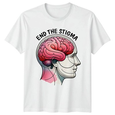 End The Stigma T-Shirt Gehirn Gesundheit Psychische Gesundheit Bewusstsein Bewusstsein Geschenk