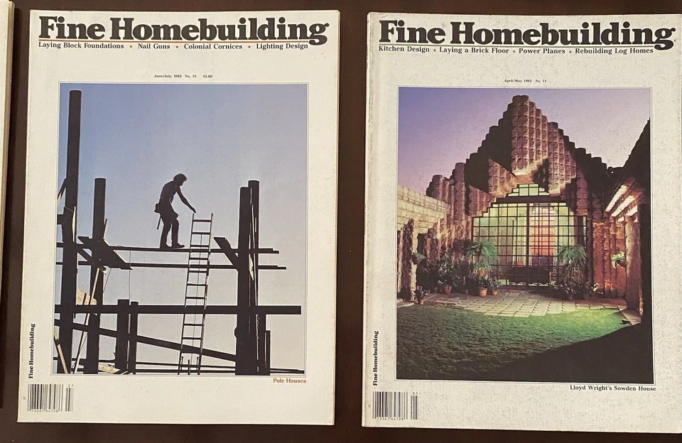 Lot 10 Magazines FINE HOMEBUILDING Charter Issue Feb/March 1981 - 1982 Foto 3 de 4
