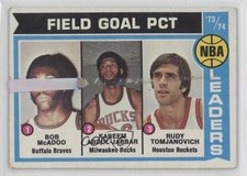 1974-75 Topps Bob McAdoo Kareem Abdul-Jabbar Rudy Tomjanovich #146 HOF a0w