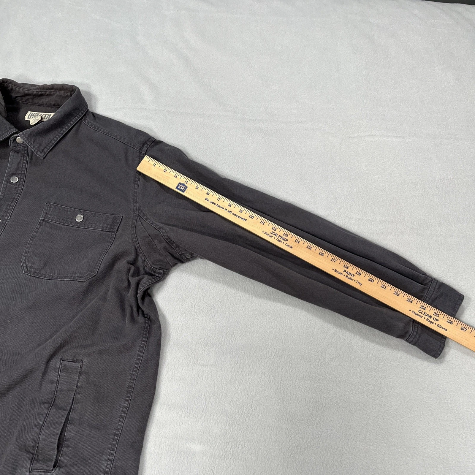 Duluth Trading Co. Jacket Mens 2XL Tall Gray Fire Hose Flannel Lined Pockets image 13