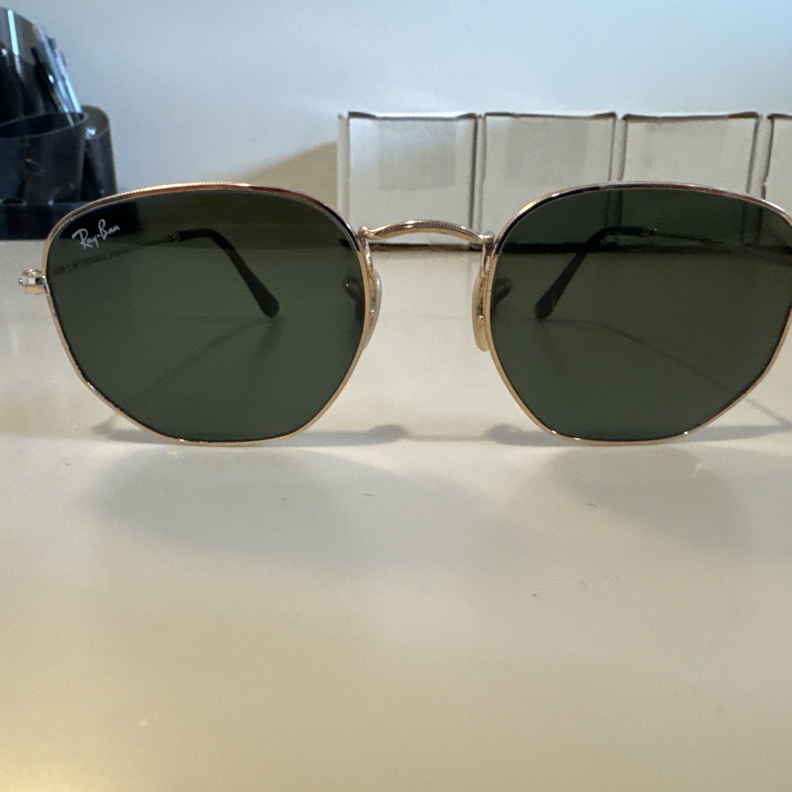 Authentic Ray Ban Sunglasses HEXAGONAL FLAT lense… - image 3