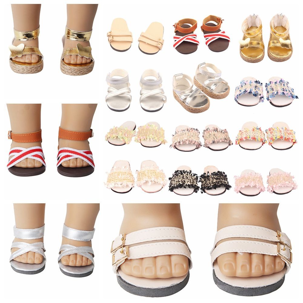 APL Fit 18 pollici 43 cm mini sandali accessori casa delle bambole scarpe per bambole pantofole da spiaggia