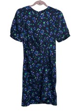 NEW Zadig & Voltaire Rixe Bianca 100% Silk Floral Print Dress Size M