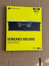 CORSAIR VENGEANCE RGB 64GB (2x32GB) DDR5 6400MHz C32 UDIMM Desktop Memory SEALED