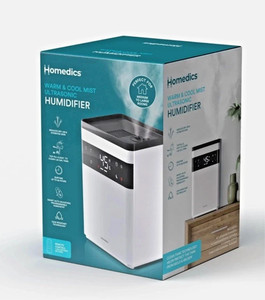 Homedics Premium Warm & Cool Mist Ultrasonic Topfill Humidifier, 58 Hour Runtime