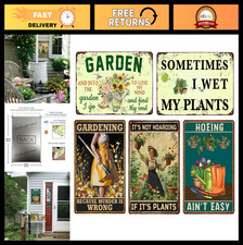 Unique Metal Garden Decor - Funny Outdoor Signs, Yard Art, 12"x8" Gift for Plant