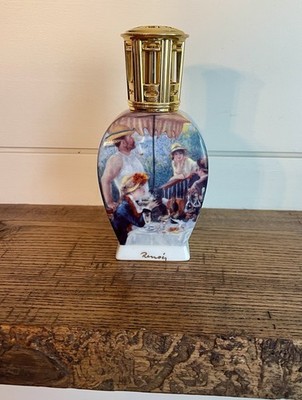 LAMPE BERGER-Renoir ''Luncheon of the Boating Party'' Limoges Aroma Lamp & Burner