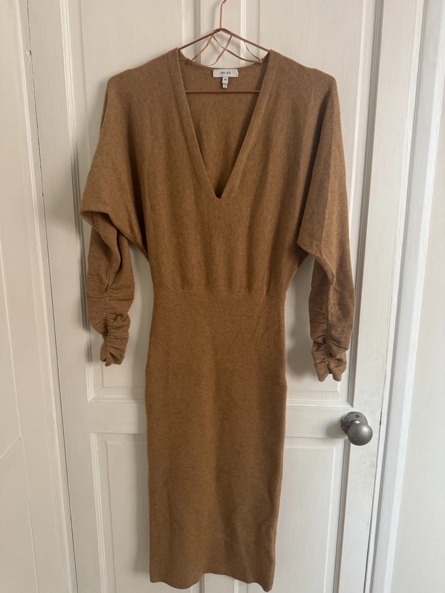 princess polly baby blue dress H&M Knitted Brown Turtleneck Dress