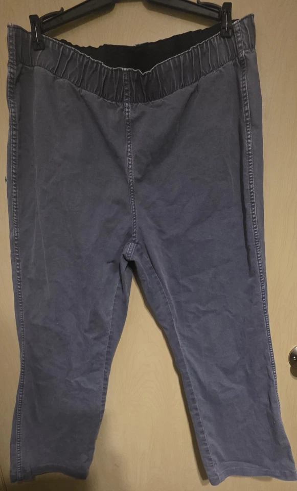 Soft Surroundings Pull On Gray Pants Plus Size 1X Stretch 26 Inch Inseam Comfort - Image 2 of 4