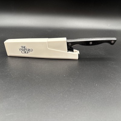 VINTAGE The Pampered Chef Knife Sharpener For 5  Blade With Utility Knife