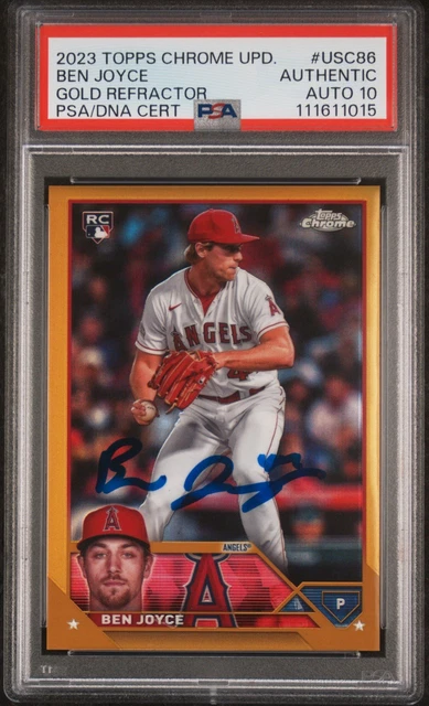 2023 Topps Chrome Update Ben Joyce Gold Refractor /50 PSA 10 Auto USC86 RC