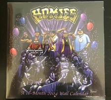 Hey Homies - one set of 12  Homie 12" X 12" wall posters - sealed  2004 calendar