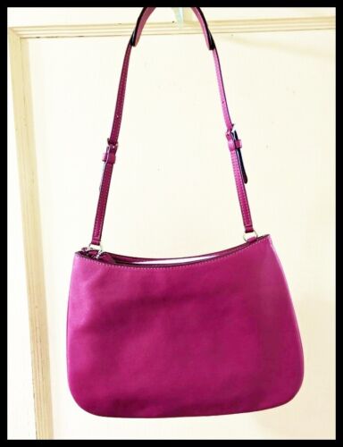 Neu mit Etikett Coach Penelope silber/violette Schultertasche aus glattem Leder CO952 - Bild 10 von 12