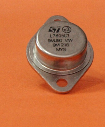 Voltage regulator-L7805CT -7805 5V/1.5A /2A -TO3- STM-NEW/NOS-LOT OF 5PCS - Picture 3 of 4