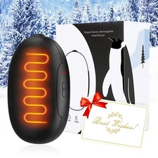 2 in 1 Portable Electric Hand Warmer & USB Power Bank 5000mAh (Black)