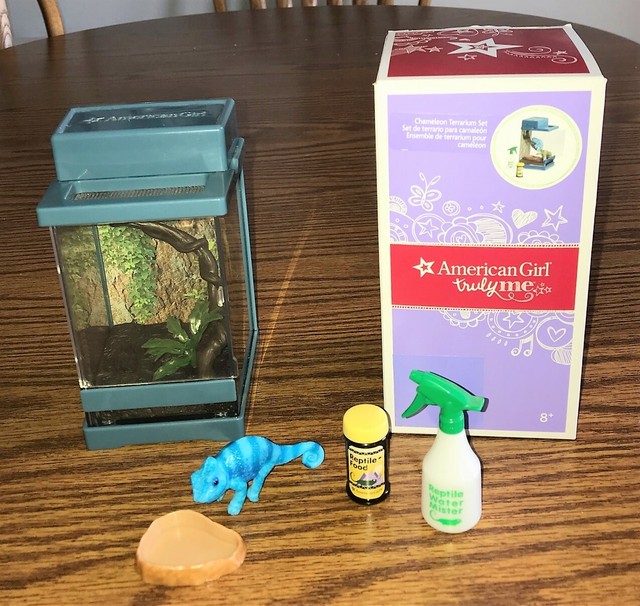 american girl doll chameleon terrarium set
