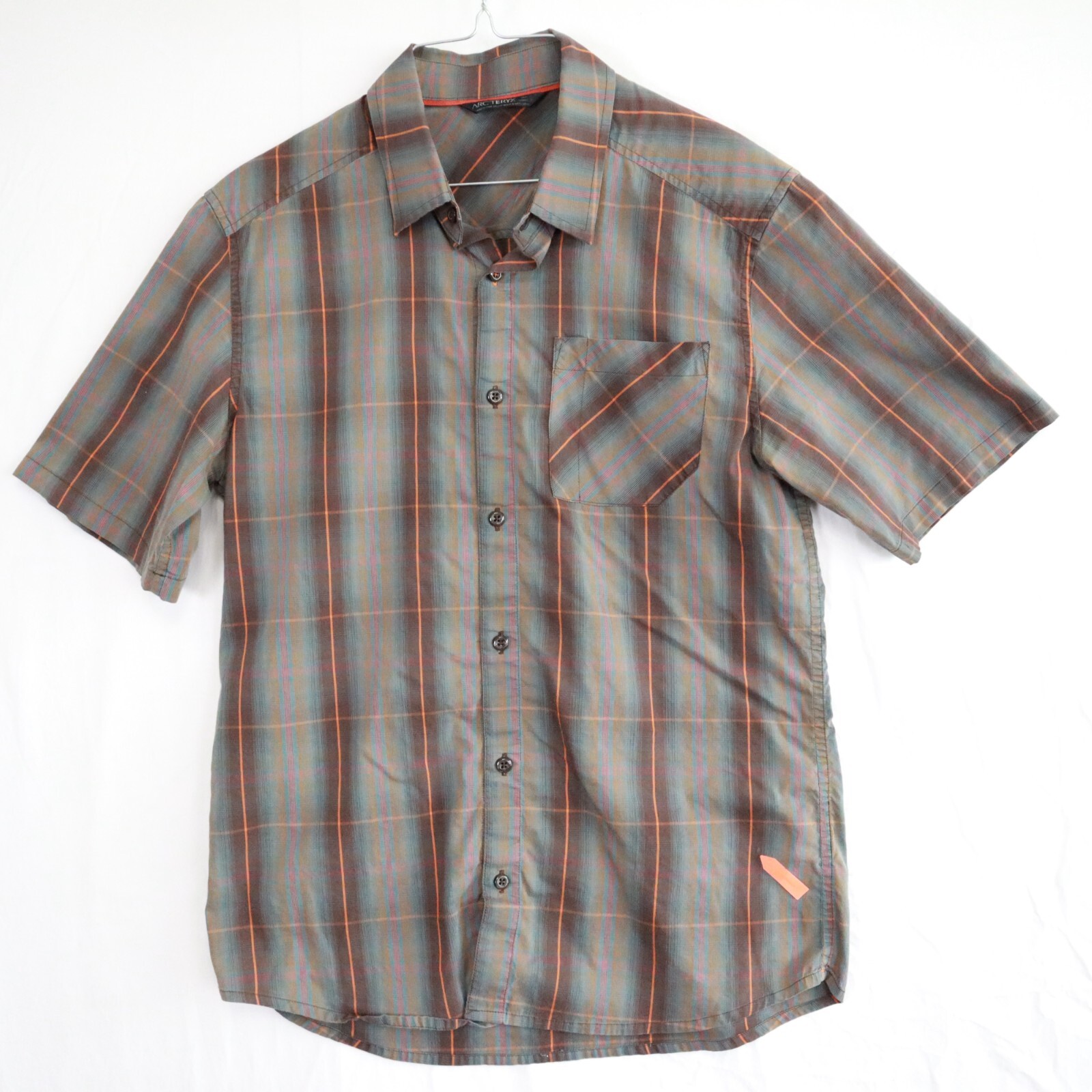 Camicia Arc'teryx da uomo piccola outdoor casual tasca con bottoni a quadretti manica corta