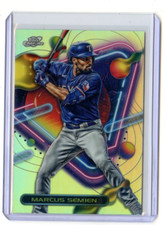2023 Topps Chrome Cosmic MARCUS SEMIEN #8 BASE SILVER REFRACTOR SP RANGERS