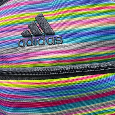 adidas backpack multicolor foundation Adidas Foundation IV Backpack Multicolored Striped Large Tech School  Outdoor Bag