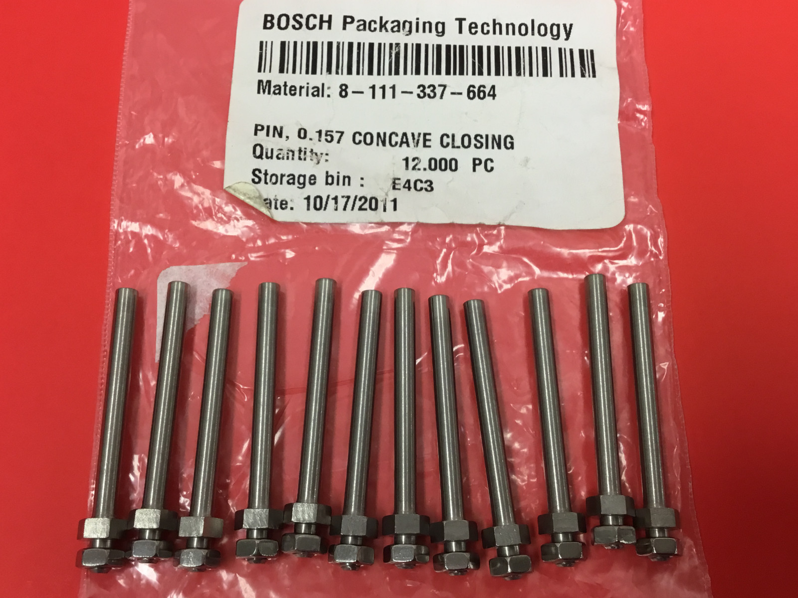 BOSCH - P/N: 8-111-337-664 - PIN, 0.157 Concave Closing - LOT OF (12) NEW