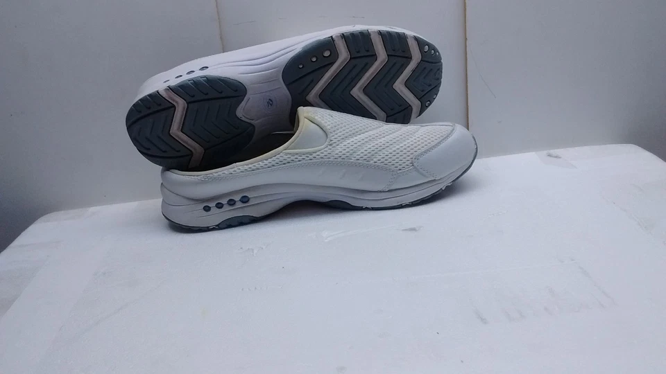 Sandalias para mujer Easy Spirit TRAVELTIME 10M 42.5 de cuero blanco sin cordones Foto 4 de 4