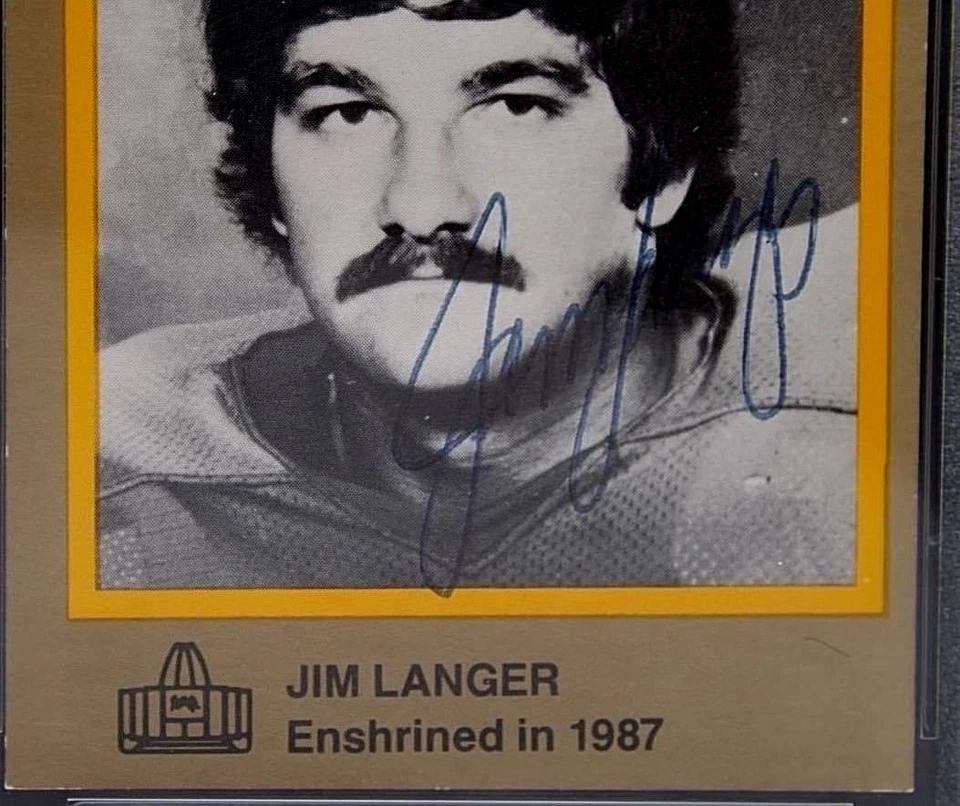 1985 FOOTBALL IMMORTALS CARD #141 HOF JIM LANGER PSA/DNA SIGNED POP 2 DOLPHINS - Image 4 of 4