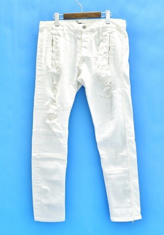 Long Journey T2 Jeans L Dirty White Ljss1638 Remake Denim Pants | eBay
