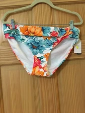 New Time and Tru Swim Bottom Women Coral Floral L,2X