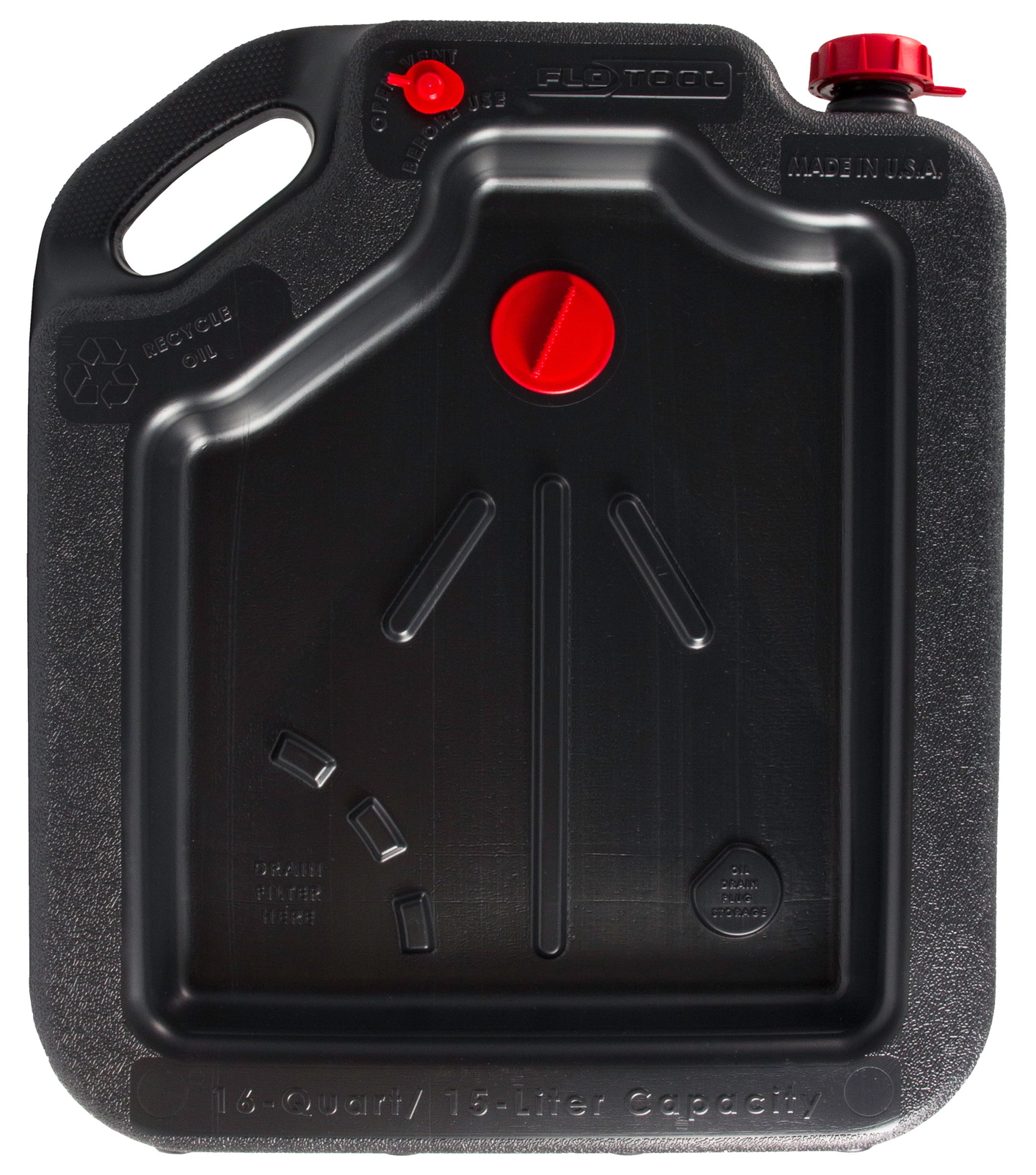 Oil Change Drain Container 16 Quart Large Pan leakproof High Capacity