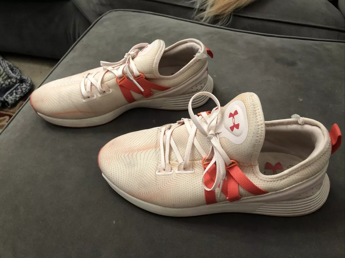 Under Armour Breathe Trainer White Orange Women Size 8 Used eBay