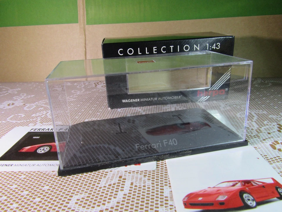 778Z Herpa 1000 Allemagne Boite Vide pour Ferrari F40 High Tech 1:43 - Photo 3/4