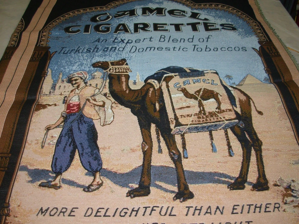 40 X 22 CAMEL СИГАРЕТЫ AD ГОБЕЛЕН НАСТЕННАЯ ПАНЕЛЬ ОБИВОЧНАЯ ТКАНЬ ДЛЯ МЕНЬШЕ - Изображение 2 из 4