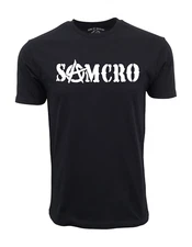 SONS OF ANARCHY STAMP LOGO MENS BLACK T SHIRT