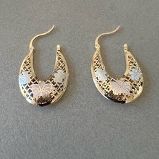 Gold Plated Butterfly Hoop Earrings for Women Gold Color Butterfly Earrings Gift