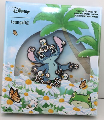Stitch Spring Time Pin Disney Loungefly Lilo & Stitch Springtime Moving LE3500 3