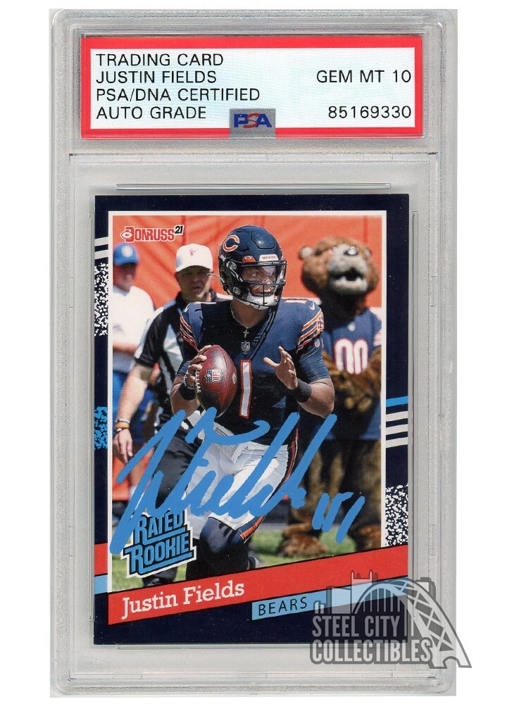 Justin Fields rated rookie サイン NFL カード Justin Fields Chicago